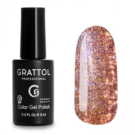 Grattol Color Gel Polish Bright - Crystal 05, светоотражающий гель-лак, 9 ml